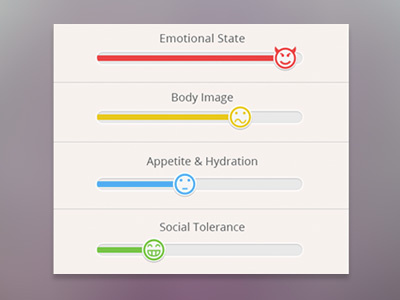 Perky slider android emoticons mood tracking sliders ui ux