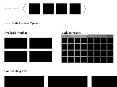 ecommerce wireframes - product details ecommerce ux design