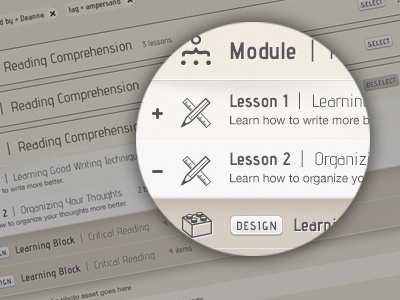 Nesting assets content management grouping nesting ui ux