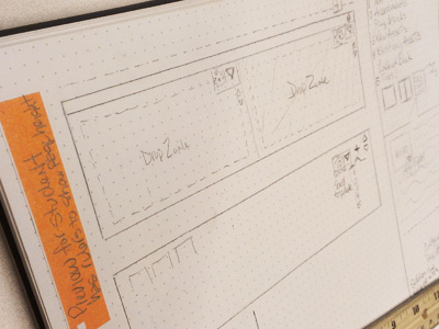 Lesson Designer content management drag and drop ui ux wireframing