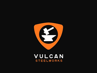 Vulcan Steelworks branding design logo logodesign