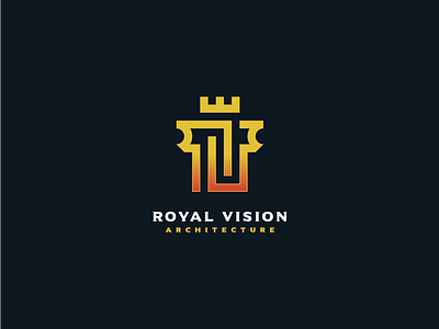 Royal Vision architecture branding lion logo logodesign royalty