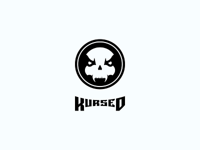 KURSED logo logo design logomark logos skull typography wordmark