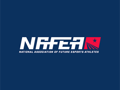 National Assocation of Future Esports Athletes esports logo logo design logotype navy red star