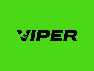 Viper Logo black green logo logo design snake v viper