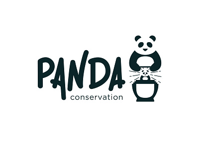 Panda Conservation - Week 3 branding conservation design hay hayhaily logo logo challenge logo design logo mark logos logotype minimal panda panda logo