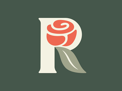 "R" is for Rose - Week 4 branding design hay hayhaily letter letter r letterlogo letters logo logo challenge logo design logo mark logos logotype minimal r logo rose roselogo