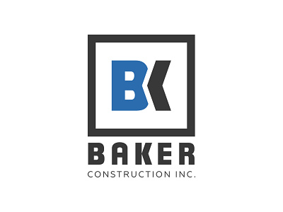 Baker Construction baker branding construction construction company construction logo design hay hayhaily logo logo design logo mark logos logotype minimal