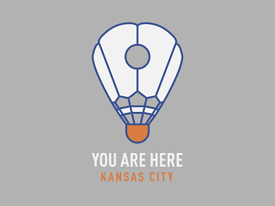 You Are Here - KC branding design hay hayhaily kansas kansascity location logo logo design logo mark logos logotype minimal pin pindesign shuttle shuttlecock travel