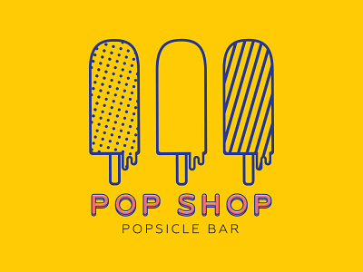 Pop Shop bar branding create design hay hayhaily icecream logo logo design logo mark logos logotype minimal pop pop art popshop popsicle popsicles popup shop