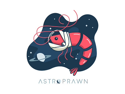 AstroPrawn astro astronaut astroprawn branding design hay hayhaily logo logo design logo mark logos logotype minimal planet prawn space star stars