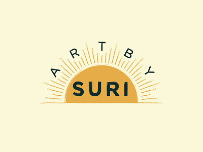 Art By Suri art artist artist logo artistic artists branding design hay hayhaily logo logo design logo mark logos logotype minimal sun sunlogo sunny sunrise sunset