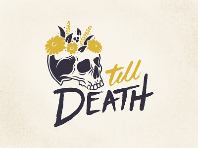 Till Death branding death design flowers halloween halloween design hay hayhaily logo logo design logo mark logos logotype minimal skull spook spooktober spooky spooky season till death