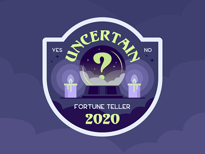 Uncertain Fortune Teller 2020 2020 branding design fortune fortune teller halloween hay hayhaily logo logo design logo mark logos logotype minimal ouija ouija board spook spooky spooky season uncertain