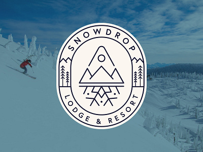 Snowdrop - Week 8 badge badge logo badgedesign branding design hay hayhaily lodge logo logo challenge logo design logo mark logos minimal mountain resort ski ski lodge snow snowdrop
