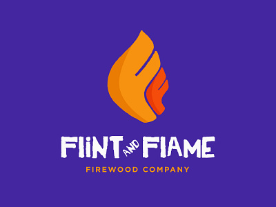 Flint And Flame - Week 10 branding design f logo fire fire logo firewood flame flint flintandflame hay hayhaily light logo logo design logo mark logochallenge logos logotype minimal sizzle
