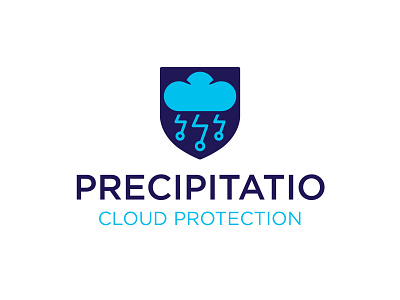 PRECIPITATIO - Week 14 branding cloud cloud computing cloud logo design digital hay hayhaily logo logo challenge logo design logo mark logochallenge logos logotype minimal shield shield logo tech tech logo