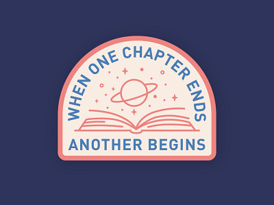 New Chapter Badge badge badge design book branding chapter design hay hayhaily logo logo design logo mark new chapter planet space vector