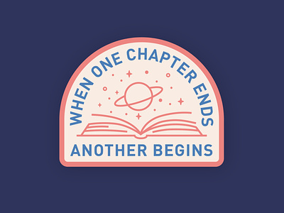 New Chapter Badge badge badge design book branding chapter design hay hayhaily logo logo design logo mark new chapter planet space vector