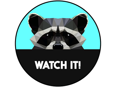 Watch me, watch you always watching avatar free throw just for fun poly poly art polygons raccoon