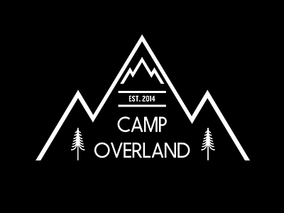 Camp Overland Detailed Logo camp logo mountains overland three peaks trees
