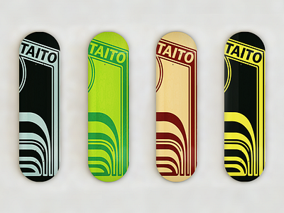 Taito Retro Skateboards 80s arcade colors colorways gaming limited edition retro skateboard skateboards taito