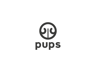 Thirty Logos Challenge #15 - Pups black dogs illustrator logo logo design minimalism pups shots white