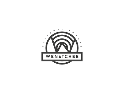 Thirty Logos Challenge #25 - Wenatchee National Forest adobe adobeillustrator branding illustrator logo logodesign logomark logos logotype minimal vector vectorlogo