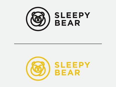 Sleepy Bear - The Logomark adobe adobeillustrator bear black branding design icon illustrator logo logo design logodesign logomark logos logotype minimal minimalism modern typography vector yellow