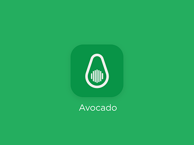 Avocado - App Icon adobe app app icon avocado branding clean design gotham green icon illustrator logo logo design logomark minimal minimalism simple typeface typography vector