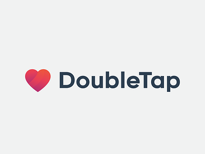 DoubleTap Logo adobe branding clean gradient icon illustrator logo logo design logodesign logomark logos logotype love minimal minimalism modern simple tap typography vector