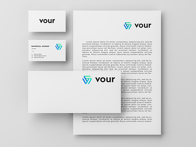 Vour - Visual Identity branding branding design business card design clean collateral design icon identities identity identity branding letter logo logo design logomark logotype logotypedesign minimal minimalism modern typography visual identity