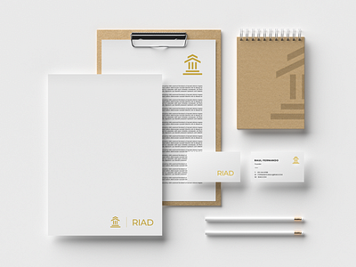 RIAD - Collaterals brand identity branding clean collaterals design icon identity identity branding logo logo design logomark logotype logotypes mark minimal minimalism modern sans serif typography wordmark