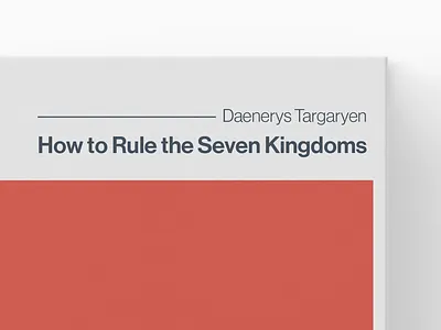 Targaryen - Book Cover Design book book cover book design clean cover design design font helvetica minimal modern simple type typeface