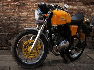 Continental Gt Sketch caferacer continentalgt digital freedom painting royalenfield vintage yellowbike