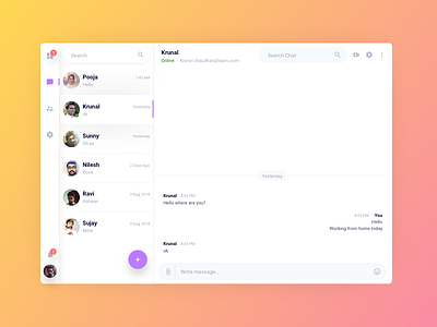 Dashboard Chat chat dashboard design minimal post ui weekend