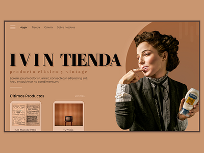 Ivin Shop | Spanish brown classic design figma landingpage minimal shopping tehran ui ux vintage web