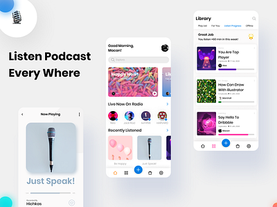 Podco. App android app design figma ios iran minimal podcast soft tehran ui ux