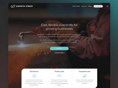 Growth Street website altfi business finance fintech web