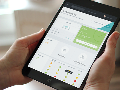 Growth Street - Credit Dashboard analysis analytics credit dashboard interface ios ipad ui