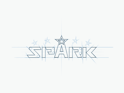 Spark logo - concept to final concept logo process transition