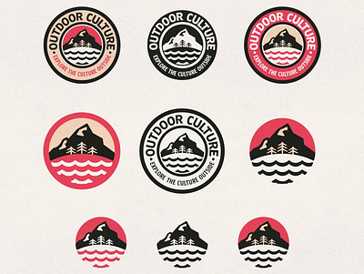 Outdoor Culture apparel brand branding illustration illustrations illustrator lettering logo mark typography vector