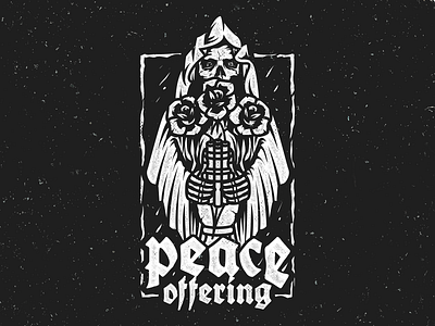 Peace Offering apparel brand illustrator lettering logo logomark mascot music print skull typography vector