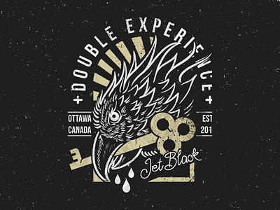 Double Experience apparel brand illustrator lettering logo mark mascot music print skull typography vector