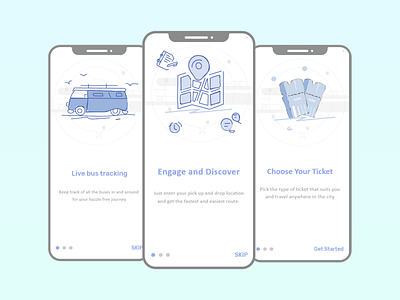 Walkthrough busapp eticket navigation onboarding travel walkthrough