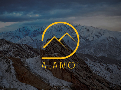 ALAMOT brand flat illustration logo typography vector