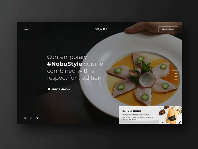 Nobu Restaurant Website Proposal restaurant ui ux web website website concept website design