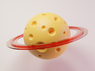 Cheese Planet 3d 3d art 3d model 3d modelling astronomy b3d blender blender3d cheese cheese planet planet planet ring