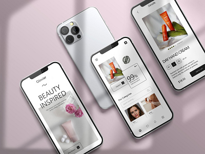 Skincare Beauty Product eCommerce App android app design app ui beauty products app branding business design ecommerce app figma graphic design ios mobile app mobile app ui mobile ui motion graphics skincare app skincare shop ui ui design ux