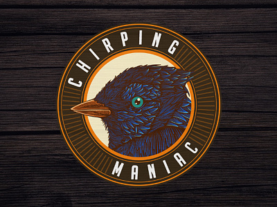 CHIRPING awesome bird design graphic illustration logo love maniac mascot